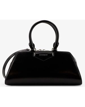 Givenchy Antigona East West Small Leather Shoulder Bag - Black