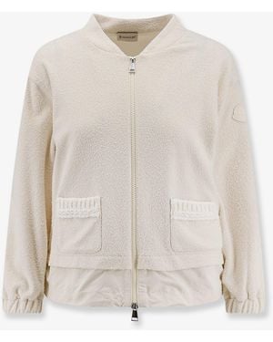 Moncler Bouclé Nylon Jacket - White