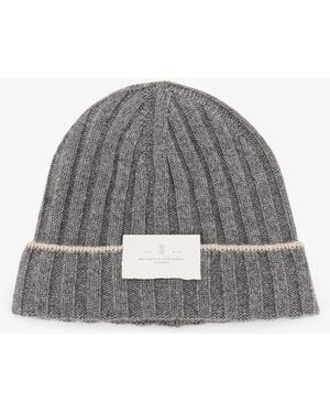 Brunello Cucinelli Cashmere Beanie - Gray