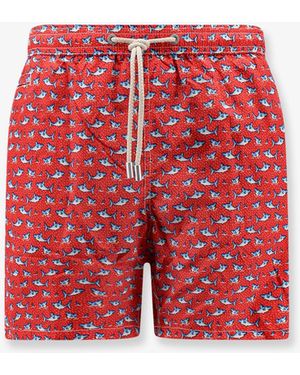 MC2 Saint Barth Recycled Polyester Swim Trunks - Red
