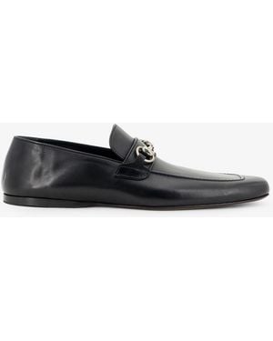 Gucci Leather Loafers With Metal Horsebit - White