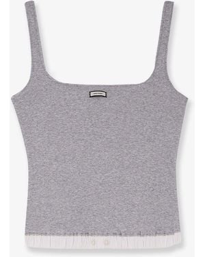 Entire studios Ribbed Cotton Tank Top - Gray