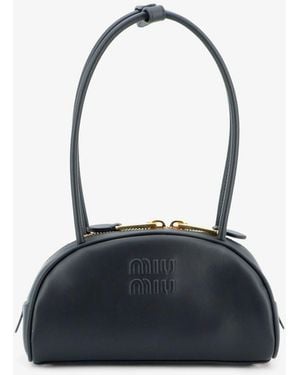 Miu Miu Beau Leather Handbag - Blue