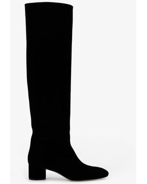 Aeyde Willa Suede Boots - Black