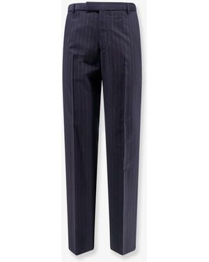 Gucci Pinstripe Wool Trousers - Blue