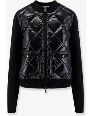 Moncler Wool And Nylon Blend Jacket - Black
