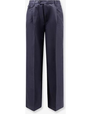 DUNST Pleated Chino Slacks Trousers - Blue