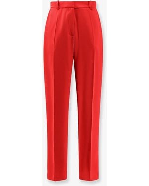 Elisabetta Franchi Regular Fit Crepe Trousers - Red