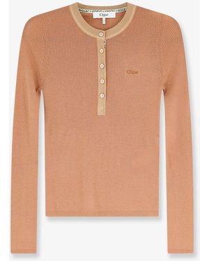 Chloé Ribbed Wool T-Shirt - White