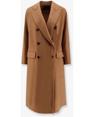 Paltò Arianna Db Wool Coat - Brown