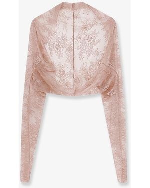 Alberta Ferretti Lace Shrug - White
