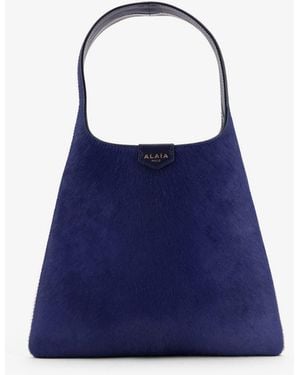 Alaïa Ponyskin Hobo Handbag - Blue