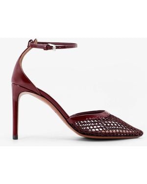 Alaïa Court Shoes 90 Mesh Sandals - Red