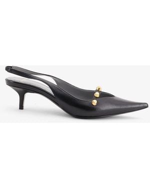 Balenciaga Midnight City Leather Pumps - White