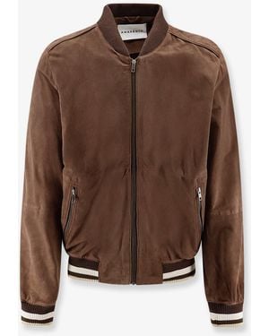 Amaranto Suede Bomber - Brown