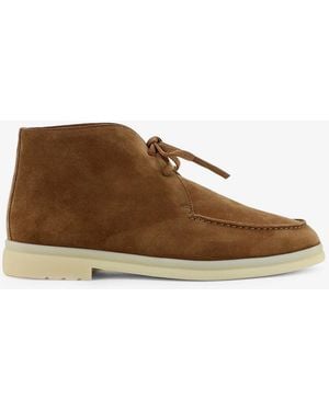 Loro Piana Walk And Walk Lace-Up Ankle Boots - Brown