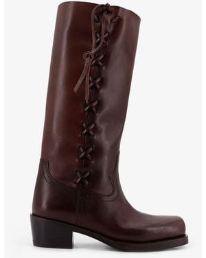 Paris Texas Roxanne Leather Boots - Brown