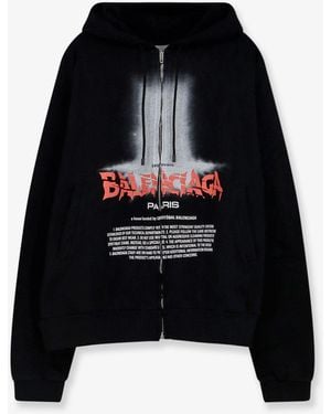 Balenciaga The Door Cotton Sweatshirt - Black