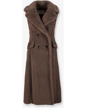 Max Mara Coats Alpaca Lana Seta - Brown