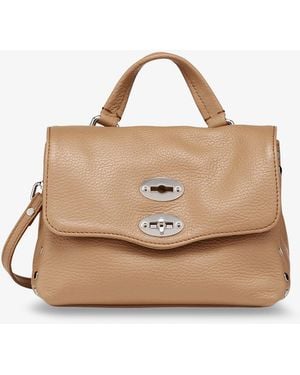 Zanellato Postina Baby Hammered Leather Crossbody - Natural