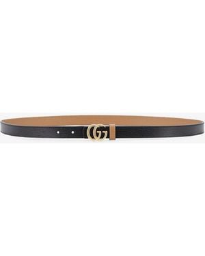 Gucci Reversible Leather Belt - White