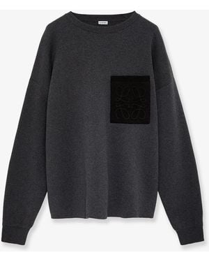 Loewe Anagram Cotton Blend Sweatshirt - Black