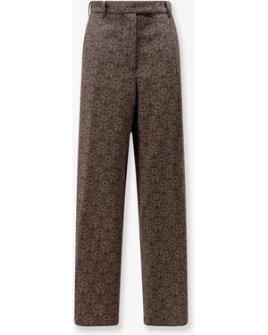 Dries Van Noten Penn Embroidered Viscose Pants - Brown