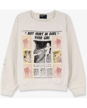 Enfants Riches Deprimes Cotton Jumper With Print On The Front - White