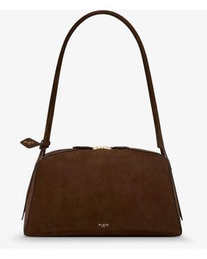 Alaïa Nabuck Le Bouledogue Shoulder Bag - Brown