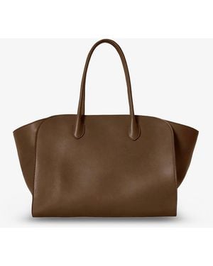 The Row Marlo 14 Leather Shoulder Bag - Brown