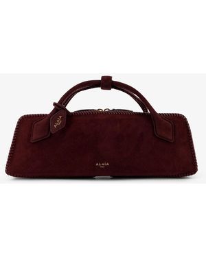 Alaïa Clutch Le Teckel Suede Handbag - Brown