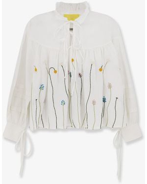PHILIPPA 1970 Valentina Cotton Shirt With Embroidery - White