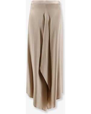 Alysi Satin Skirt - Natural