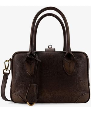 Golden Goose Vita Vintage Leather Shoulder Bag - Black