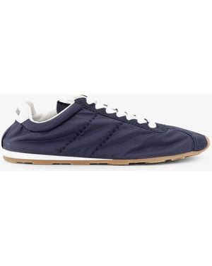 Miu Miu Nylon And Suede Trainers - Blue