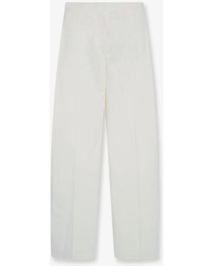 The Row Galileo Cotton And Silk Trousers - White