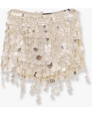 retroféte Rettie Skirt With Macro-Sequins - Natural