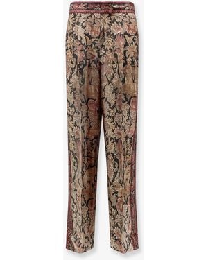 Pierre Louis Mascia Silk Trousers - Natural