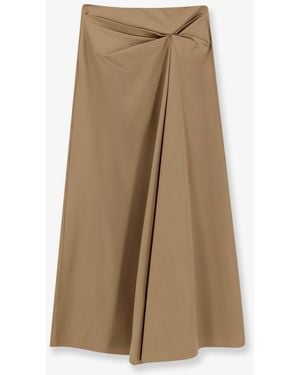 Max Mara Mxmpaggi Cotton Blend Skirt - Natural