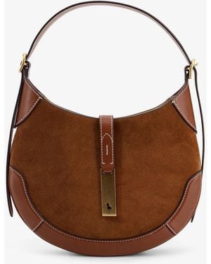 Polo Ralph Lauren Suede And Leather Shoulder Bag - Brown