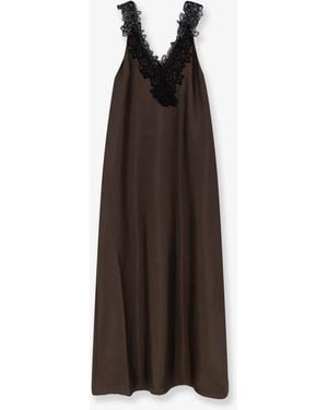 Rohe Silk Long Dress - Brown