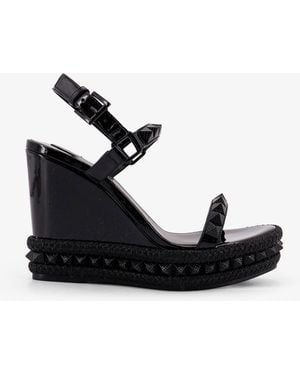 Christian Louboutin Pyraclou 110 Wedge Sandals - Black