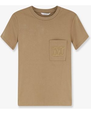 Max Mara Papaia Cotton T-Shirt - Natural