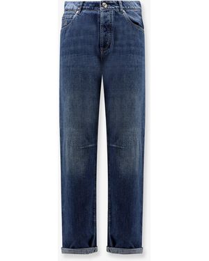 Brunello Cucinelli Leisure Fit Cotton Jeans - Blue
