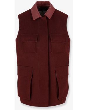 Max Mara Aeroso Wool, Alpaca And Cashmere Sleeveless Coat - Purple