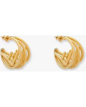 Fendi F Is Earrings-Donna - Metallizzato