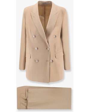 Tagliatore Jasmine Stretch Virgin Wool Suit - Natural