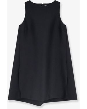 Balenciaga A-Line Silk Mini Dress - Blue