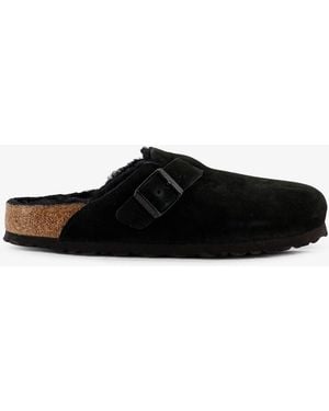 Birkenstock Boston Shearling Suede Mule - White