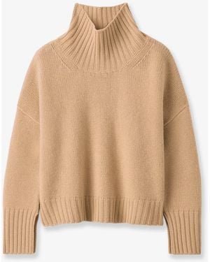 Soft Goat Girlfriend Cashmere Turtleneck - Natural